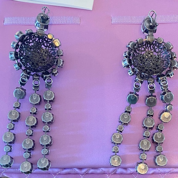 Gucci Crystal Drop Earrings - Silver - Picture 4 of 6